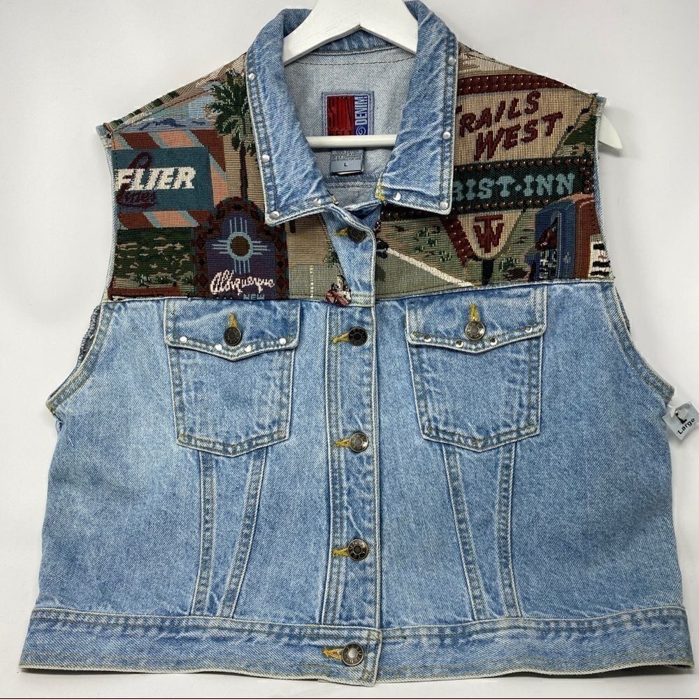 SUN BELT DENIM CO. — Tapestry Trucker Vest — NEW with TAGS (NWT)